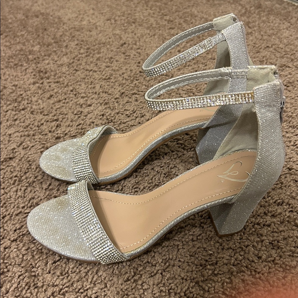 Windsor Silver Strappy Heeled Sandals